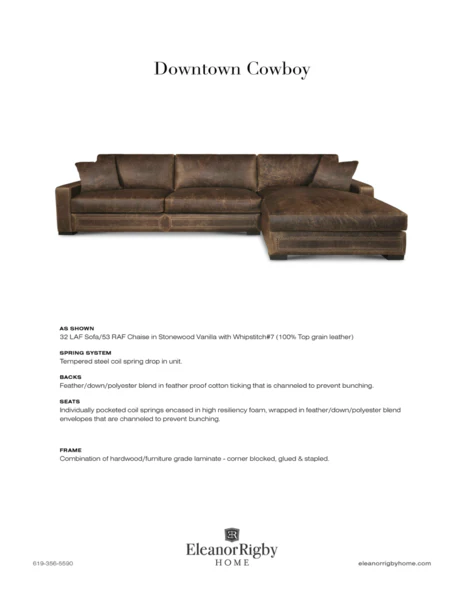 Eleanor Rigby Downtown Cowboy Sofa - Image 9