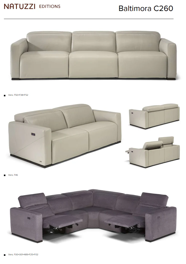 Natuzzi Editions Baltimora C260 Sofa - Image 16
