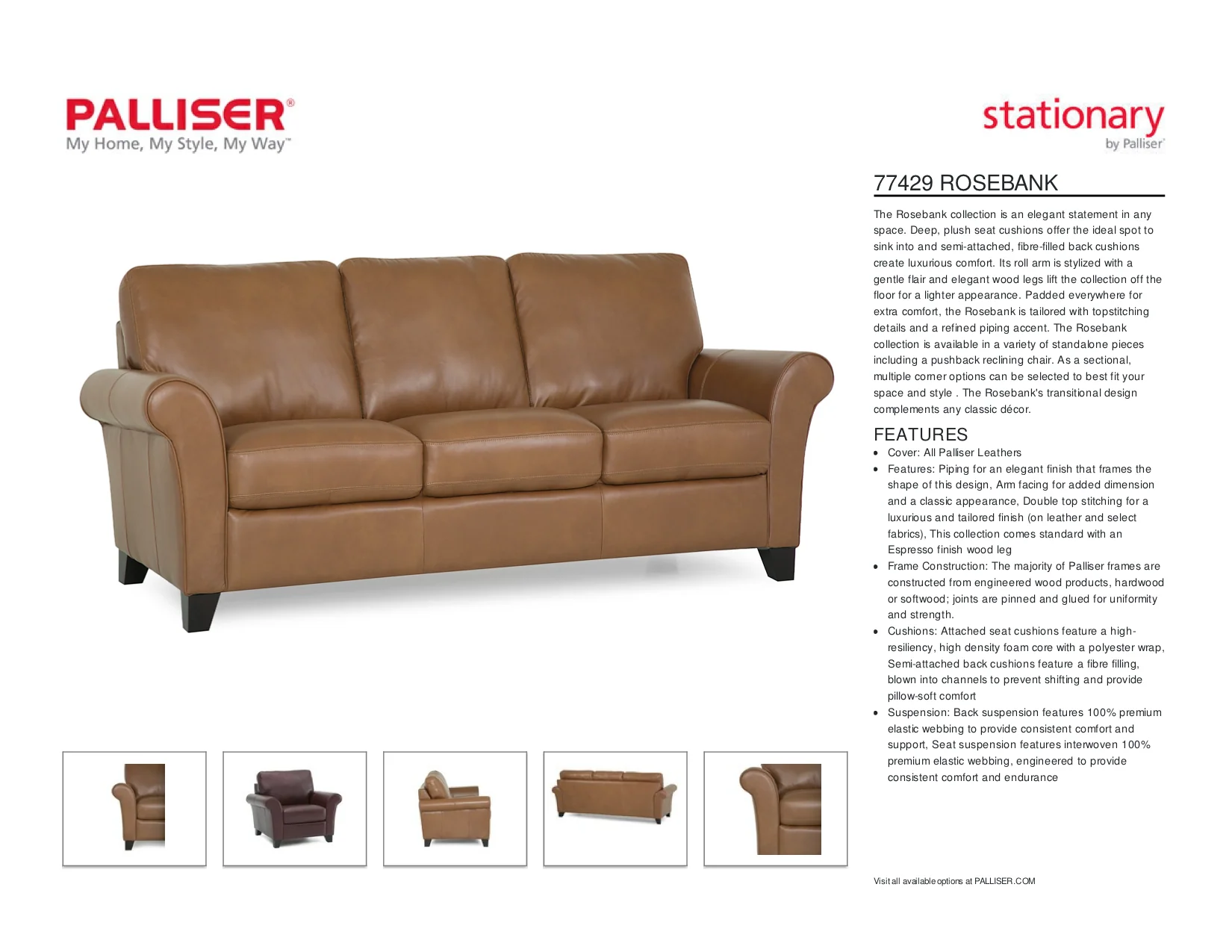 Palliser Rosebank Sectional - Image 16