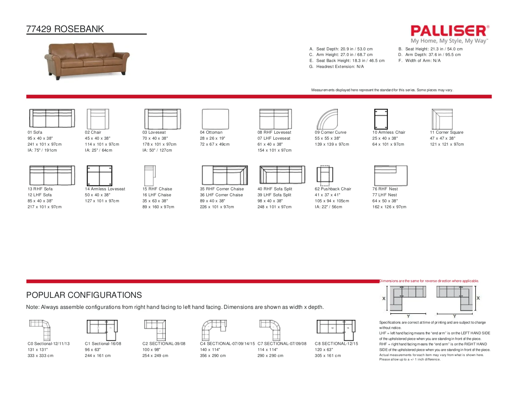 Palliser Rosebank Sectional - Image 17